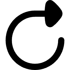 Triangle Arrow Rotate Right 1 Icon from Flex Remix Set