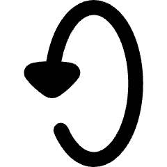 Triangle Arrow Rotate Vertical Left 2 Icon from Flex Remix Set