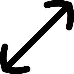 Diagonal Line Arrow 1 Icon from Flex Remix Set