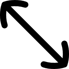 Diagonal Line Arrow 2 Icon from Flex Remix Set