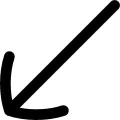 Diagonal Line Arrow Bottom Left Icon from Flex Remix Set