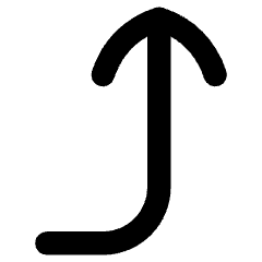 Line Arrow Bend Right Up 2 Icon from Flex Remix Set