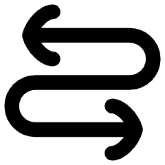 Line Arrow Curvy Both Direction 3 Icon from Flex Remix Set