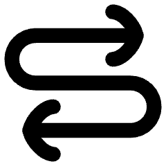 Line Arrow Curvy Both Direction 4 Icon from Flex Remix Set