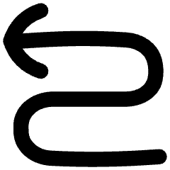 Line Arrow Curvy Left Up Icon from Flex Remix Set