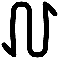 Line Arrow Curvy Up Down 1 Icon from Flex Remix Set