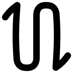 Line Arrow Curvy Up Down 2 Icon from Flex Remix Set