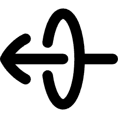 Line Arrow Elipse Left Icon from Flex Remix Set