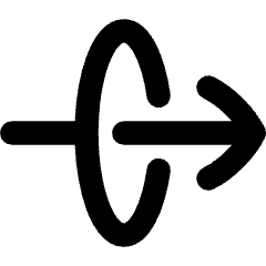 Line Arrow Elipse Right Icon from Flex Remix Set