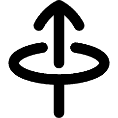Line Arrow Elipse Up Icon from Flex Remix Set