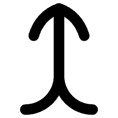 Line Arrow Merge Vertical Icon from Flex Remix Set