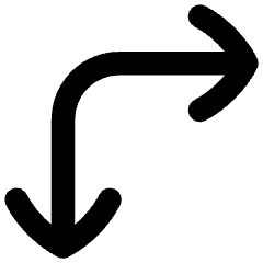 Line Arrow Top Left Corner Icon from Flex Remix Set