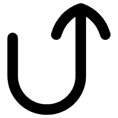 Line Arrow Turn Up Right Icon from Flex Remix Set