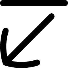 Line Line Arrow Diagonal Bottom Left Icon from Flex Remix Set