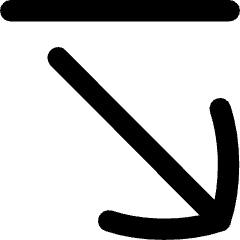 Line Line Arrow Diagonal Bottom Right Icon from Flex Remix Set
