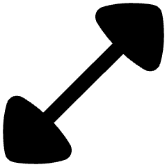 Diagonal Triangle Arrow 1 Icon from Flex Remix Set