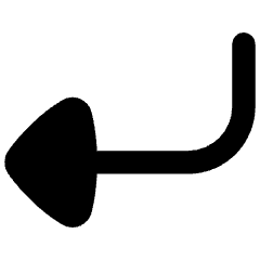 Triangle Arrow Bend Down Left Icon from Flex Remix Set