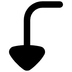 Triangle Arrow Bend Left Down Icon from Flex Remix Set