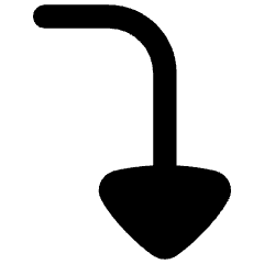 Triangle Arrow Bend Right Down Icon from Flex Remix Set