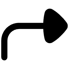 Triangle Arrow Bend Up Right Icon from Flex Remix Set