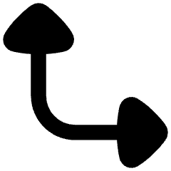 Triangle Arrow Bottom Left Corner Icon from Flex Remix Set