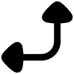 Triangle Arrow Bottom Right Corner Icon from Flex Remix Set