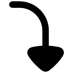 Triangle Arrow Curve Right Down Icon from Flex Remix Set