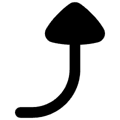 Triangle Arrow Curve Right Up Icon from Flex Remix Set
