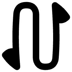 Triangle Arrow Curvy Up Down 1 Icon from Flex Remix Set