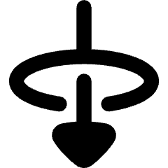 Triangle Arrow Elipse Down Icon from Flex Remix Set