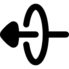 Triangle Arrow Elipse Left Icon from Flex Remix Set