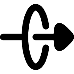 Triangle Arrow Elipse Right Icon from Flex Remix Set