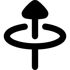 Triangle Arrow Elipse Up Icon from Flex Remix Set