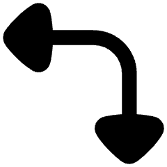 Triangle Arrow Top Right Corner Icon from Flex Remix Set
