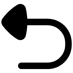 Triangle Arrow Turn Backward Icon from Flex Remix Set