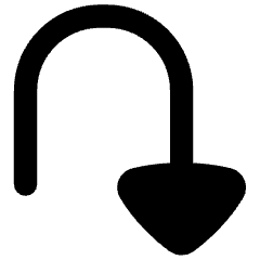Triangle Arrow Turn Down Right Icon from Flex Remix Set