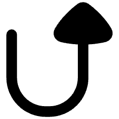 Triangle Arrow Turn Up Right Icon from Flex Remix Set
