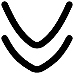 Double Tailless Line Arrow Down Icon from Flex Remix Set