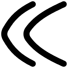 Double Tailless Line Arrow Left Icon from Flex Remix Set
