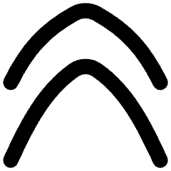 Double Tailless Line Arrow Up Icon from Flex Remix Set