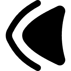 Double Tailless Triangle Arrow Left Icon from Flex Remix Set