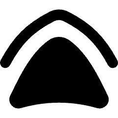 Double Tailless Triangle Arrow Up Icon from Flex Remix Set