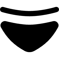 Tailless Triangle Arrow Down 2 Icon from Flex Remix Set