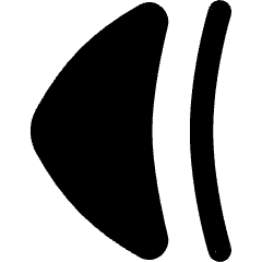 Tailless Triangle Arrow Left 2 Icon from Flex Remix Set