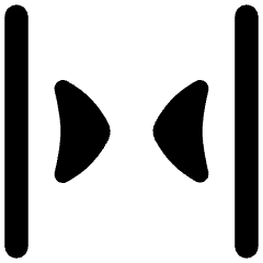 Tailless Triangle Arrow Shrink Horizontal 2 Icon from Flex Remix Set