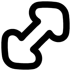 Thick Arrow Diagonal 1 Icon from Flex Remix Set