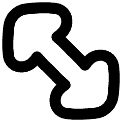 Thick Arrow Diagonal 2 Icon from Flex Remix Set