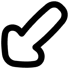 Thick Arrow Diagonal Bottom Left Icon from Flex Remix Set