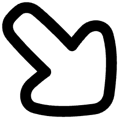 Thick Arrow Diagonal Bottom Right Large Icon from Flex Remix Set