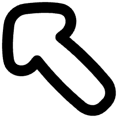 Thick Arrow Diagonal Upper Left Icon from Flex Remix Set